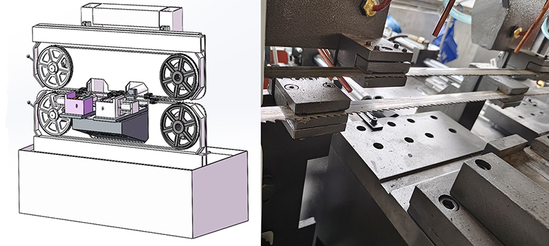 又一臺定制專機：JFSJT-100雙鋸條帶鋸床